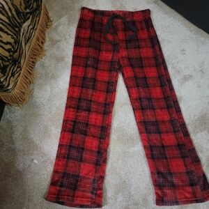 Red and Black Plaid Pajama Pants Sz Med